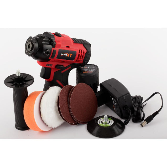 MaxXT SCDP1203 VERTICALE ROTERENDE MINI POLIERMACHINE Ø75mm - 12V incl BATTERIJ